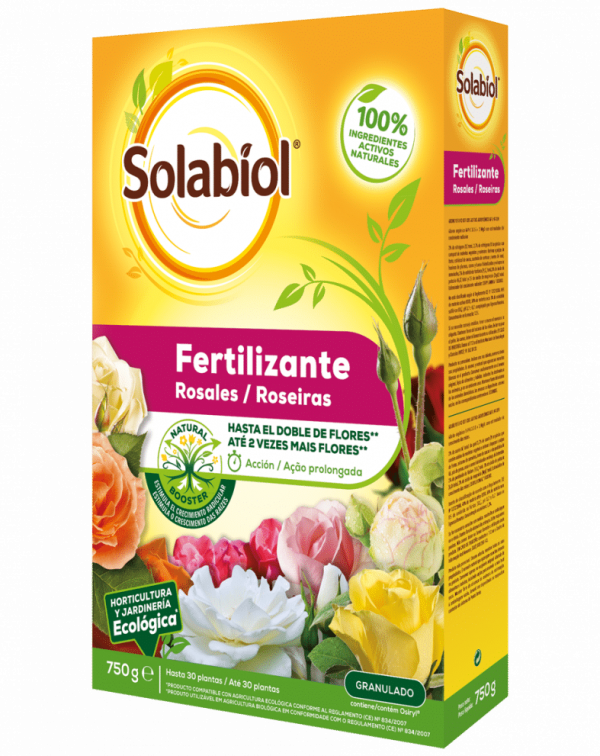 SOLABIOL Fertilizante completo para rosales y arbustos de flor.